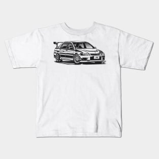 EUROBEAT INTENSIFIES - LANCER EVO CT9A full-body version Kids T-Shirt